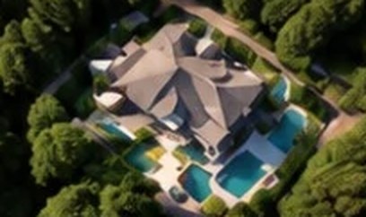 Aerial photo of a home